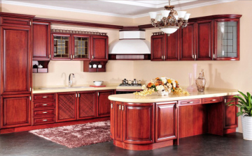 Br-SA05b Solid Wood Kitchen Cabinet/Kitchen Furniture