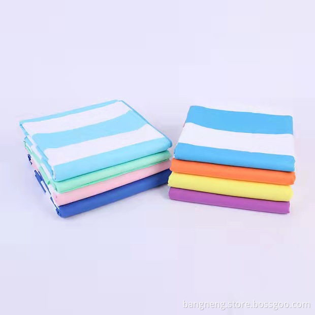 Close up view of microfiber texture for exercise towels