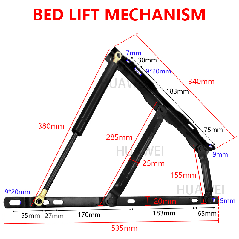 HUAWEI Bed Lifting Mechanism Increase Storage Space Bed Frame Gas Spring Lift Support Pneumatic Hydraulic Hardware Accessories3