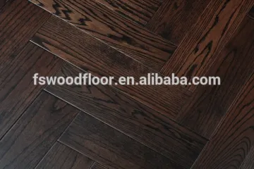 dark brushed oak herringbone parquet flooring