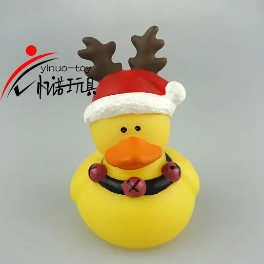 EN71 Eco-friendly pvc material mini duck Christmas duck David's deer duck toy customize eco-friendly toy