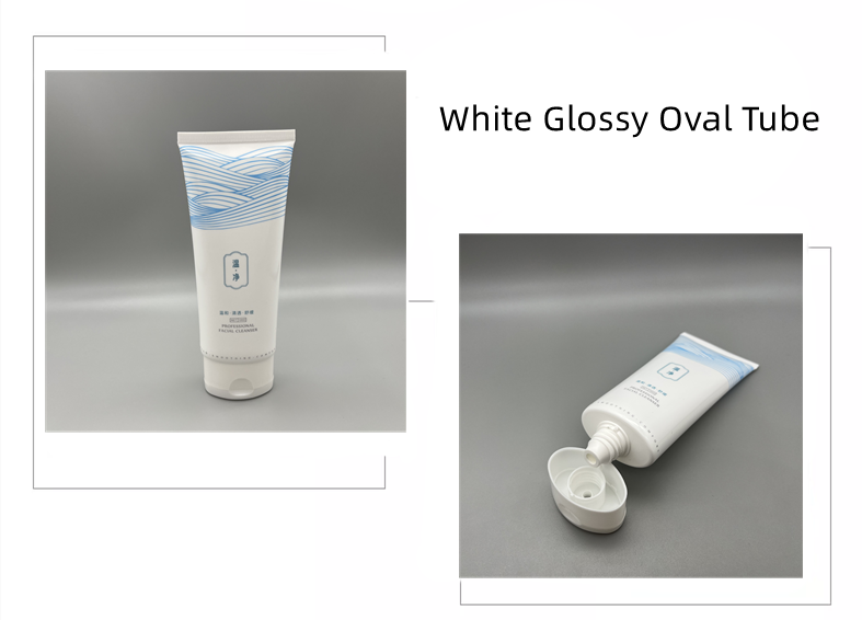 oval shaped cosmetic tube