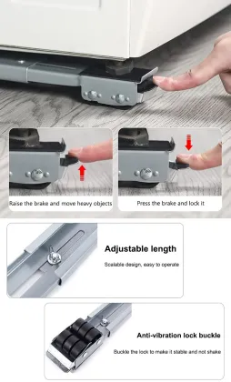 Movable Adjustable Refrigerator Base Mobile Trolley Bracket