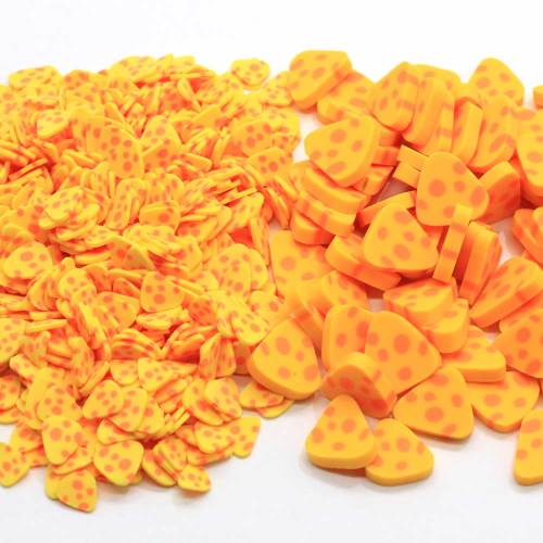 Diseño lindo Queso Mini Triángulo Naranja Color amarillo Bonito arte de uñas Etiqueta engomada del clavo Arcilla Polímero Cuenta Decoración de bricolaje