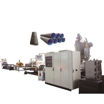 PP PE Co-extruder Double Wall Corrugated Pipe Making Machine