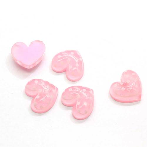 San Valentino Colore rosa Cuore Fondo piatto Cabochons in resina Scrapbooking Gioielli fai da te Accessori per la decorazione artigianale