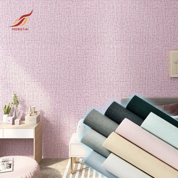 adhesive 3d texture solid color foam wallpaper roll