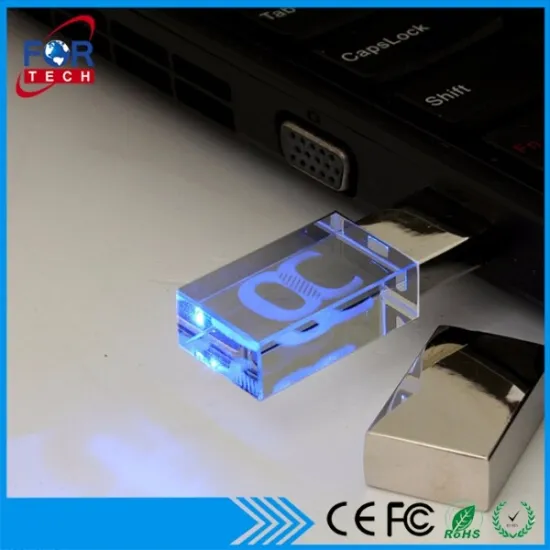 High Speed Usb Por Hub Usb Flash Drives Bulk Cheap; LED Crystal Pendrive 64Gb
