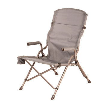 Outdoor garden armchair, steel frame, solid color polyester, with one carry caseNew