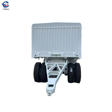 2 Axles 20 Tons Side Wall Full Trailer with Drawbar for Sale