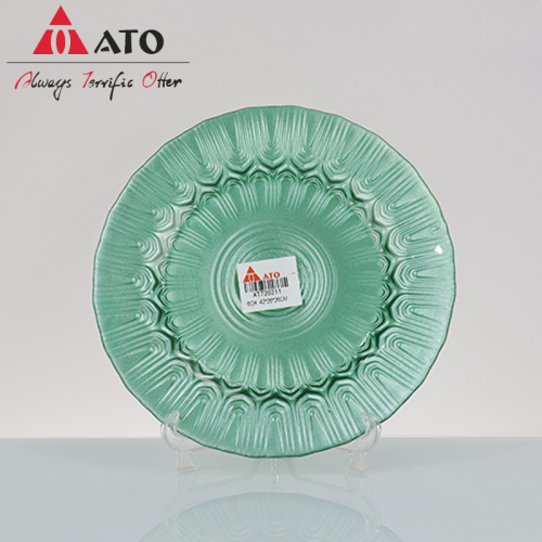 ATO Colorful glass plate Banquet table dinner decoration