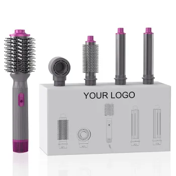 OEM&ODM 5-in-1 Interchangeable Electric Hot Air Comb Brush