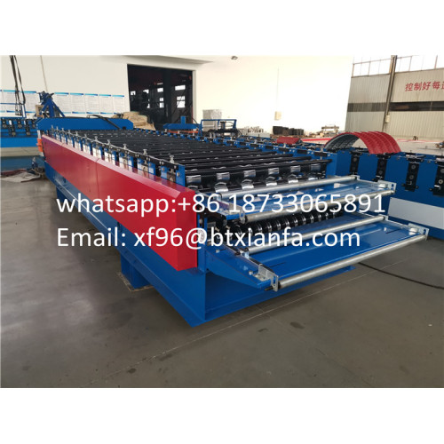  Roof Sheet Forming Machine double wall panel roll forming machine Supplier