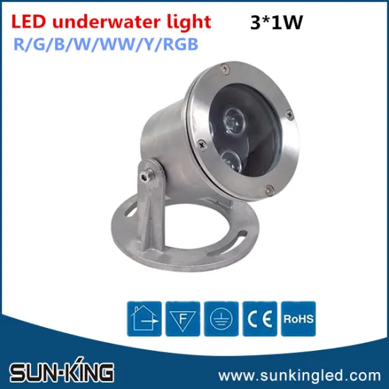 Stainless steel decorative IP68 waterproof led underwater mounted light 3W 9W led underwater lighting for pool