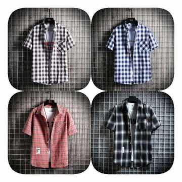 Summer Solid Color Cotton Linen Guayabera Shirts for Men
