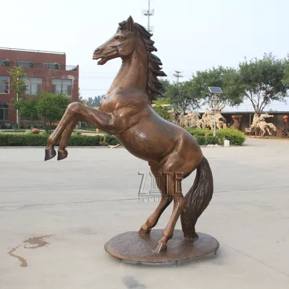 Outdoor garden decoration Life Size Bronze Large Group Horses Sculpture