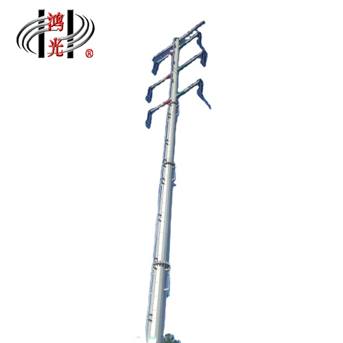Octagonal Pole Hot dip galvanized pole/galvanized steel tapered power pole Manufactory