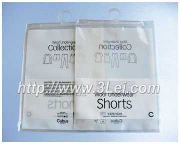 CPE slider bag with hanger