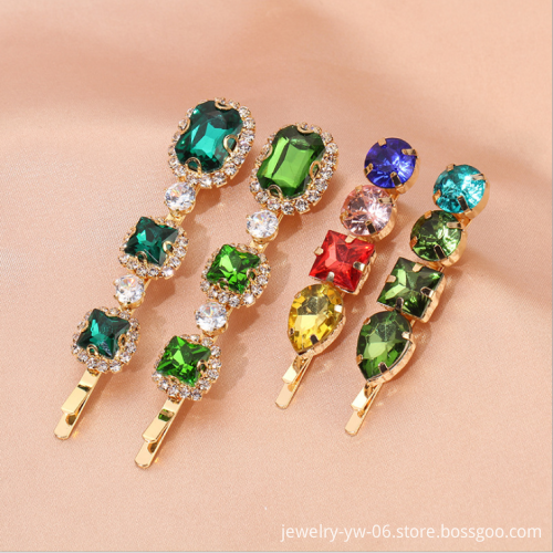 Diamond-Encrusted Rhinestone Beauty Clips for Girls