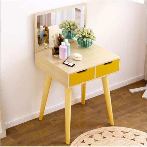 Wooden Dressing Table with Drawers Yellow Makeup Dresser Wardrobe Dressing Table Designs Supplier