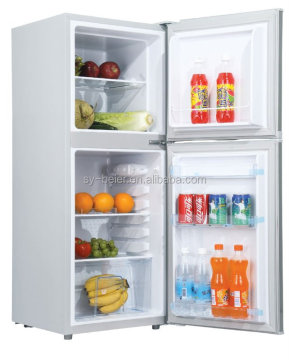 118L Top Freezer 12v/24v Refrigerator with Bottom Fridge Design