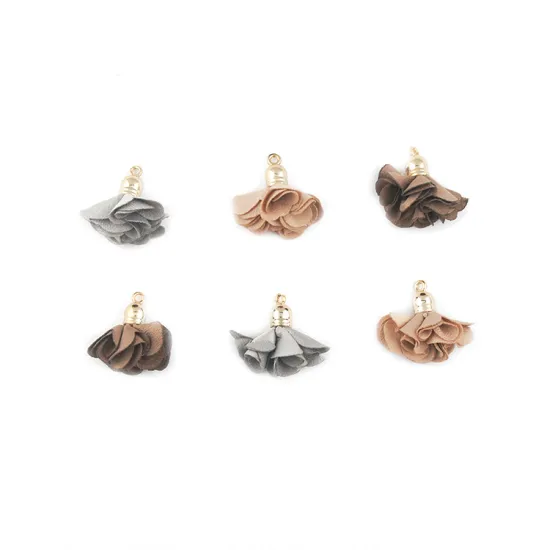 Colorful Small Soft Flower Tassel Charms: Stylish Decorative Accessories