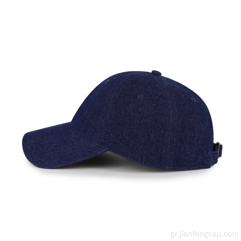 τζιν καπέλο μπέιζμπολ προσαρμοσμένο καπέλο με λογότυπο κεντήματος