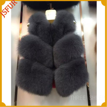 Luxury new design hot sale lady waistcoat real fox fur garment