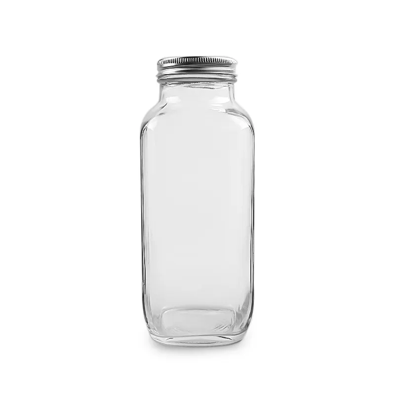 480ml Square Glass Beverage Bottle3 Png