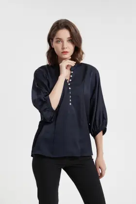 lady solid blouse shirt printed shirt office shirt