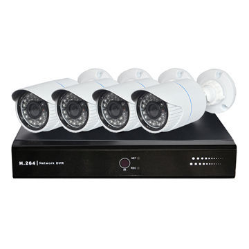 DVR Kits, Includes 1pc, 4CH HDMI, P2P DVR and 4pcs Cameras, 1/4" CMOS 650TVL, 3.6mm Lens