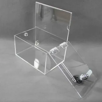 Plastic lock menoy storage collection acrylic box