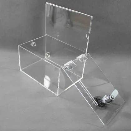Plastic lock menoy storage collection acrylic box