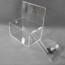 Plastic lock menoy storage collection acrylic box