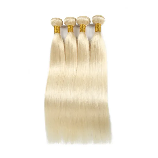 Top Grade Hair Extension Double Weft 613 Hair Bundles 100% Natural Cheap 613 Color Weave Human Hair Bundles With Frontal