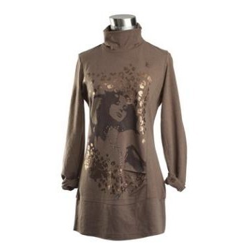 Lady\'s Long T-shirt  with Printing