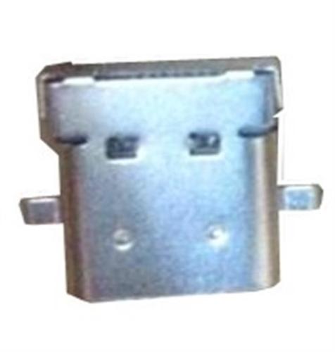USB3.1 Receptacle C Type Shell + Contacten door gat