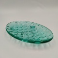 Blue color embossed glass bathroom  accessories