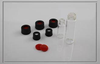 laboratory testing glass scintillation vials with central h