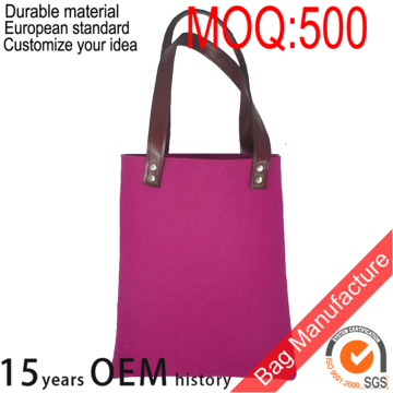 2016 new design women wool felt handbag for packing