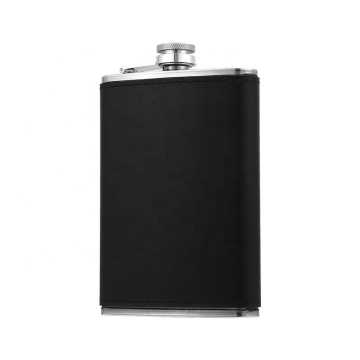 Custom Outdoor Travel Leather Hip Flask Gift Set for Sale (6oz, 7oz, 9oz Stainless Steel)