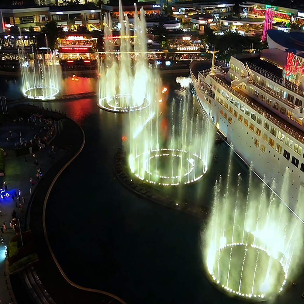 dancing water feature