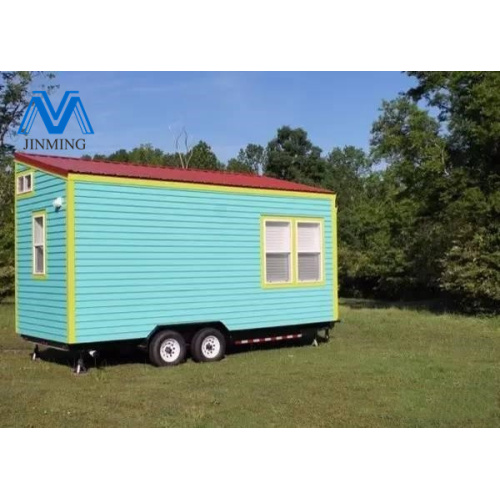 container home mobile on wheels with trailer