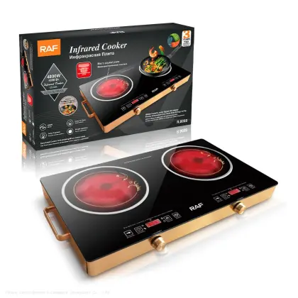 Double Burner Infrared Cooktop with Touch Sensor Controls