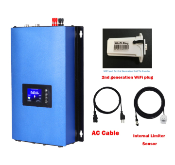 1000W to 2000W MPPT Solar Grid-Tie Inverter with Adjustable AC Output Voltage for 110V, 120V, 220V, 230V, and 240V Systems