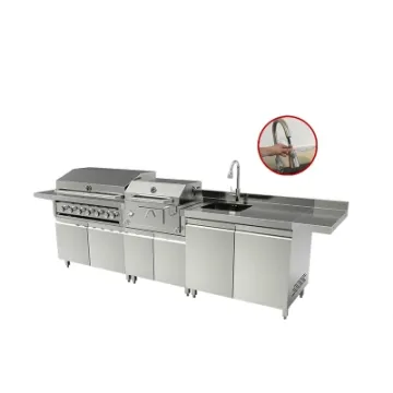 Waterproof Stainless Steel Kitchen Sink Cabinet for Outdoor Kitchen Gas Grill
