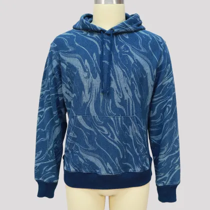 Designer denim hoodies for men