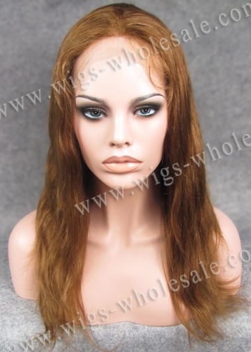 highlight lace front wig human hair auburn