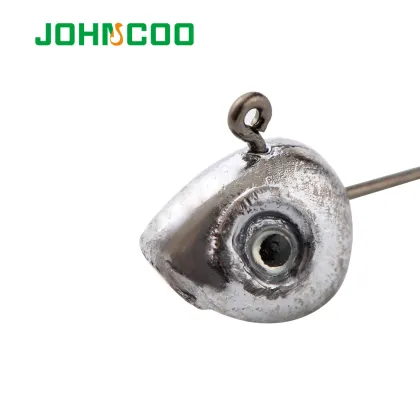 JOHNCOO 10pcs Mini Jig Head Hook 0.5g 1g 2g 3g 4g 5g Jigging Lead Hook Rockfish Game Soft Bait Hook Carbon Steel Treble Hooks