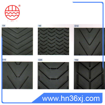 Hot selling high tensile strength closed/open v chevron conveyor belt